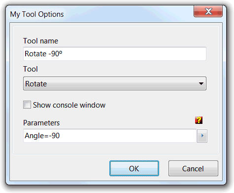 My Tool editor dialog