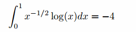 f= log(alph * x) / sqrt(x)